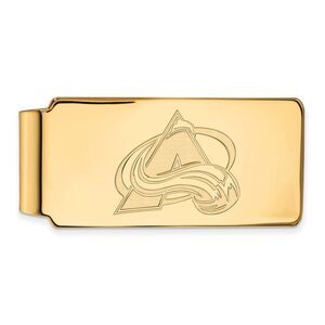 SS 14k Yellow Gold Plated NHL Colorado Avalanche Money Clip